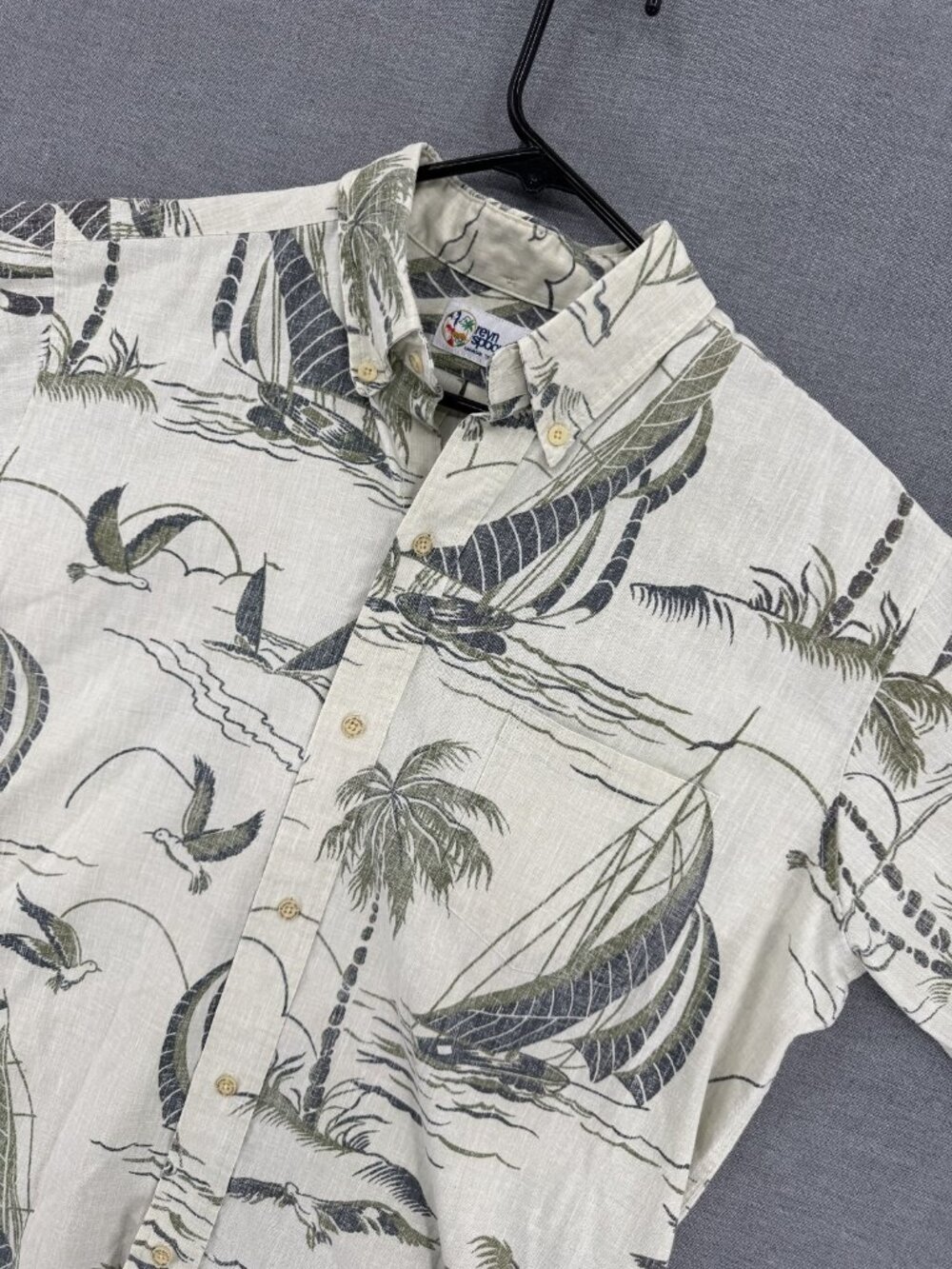 Reyn Spooner Key Largo Aloha Hawaiian Shirt Mens L Camp Vacation
